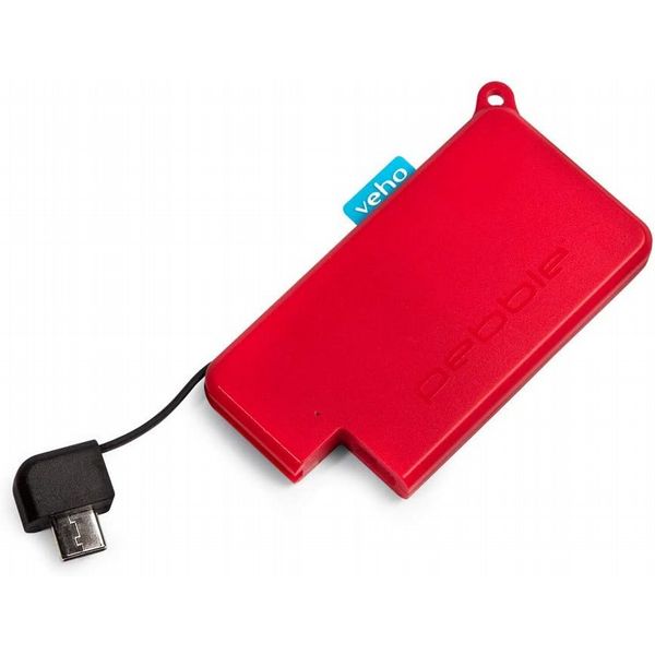 Veho Pebble Pokket 1000Mah Micro-Sized Keyring Power Bank Red